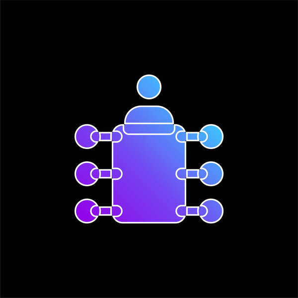 Tablero Azul Gradiente Vector Icono — Vector de stock