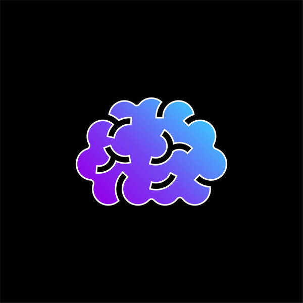 Brain blue gradient vector icon