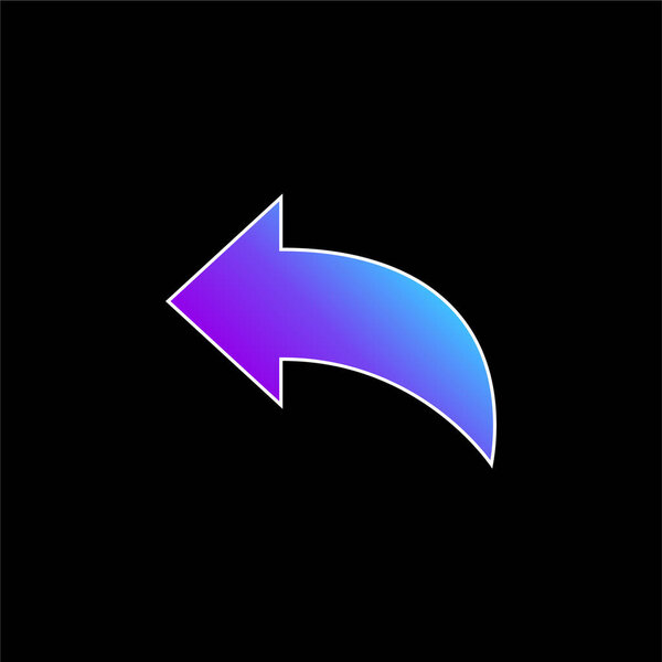 Back blue gradient vector icon