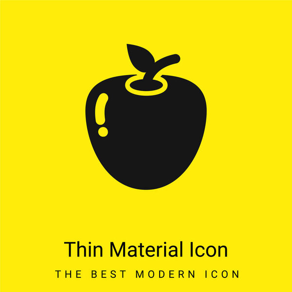 Яблоко минимальный ярко желтый материал значок