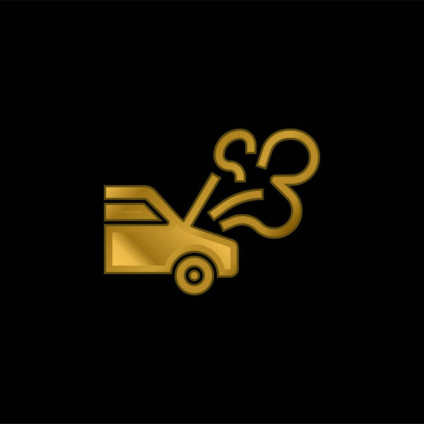 Breakdown gold plated metalic icon or logo vector