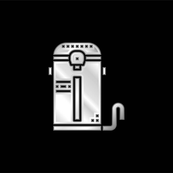 Boiler silver plated metallic icon