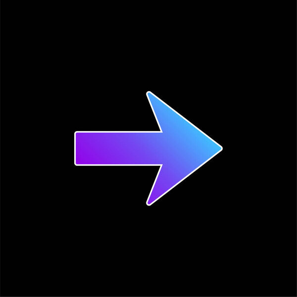 Arrow Pointing To Right blue gradient vector icon