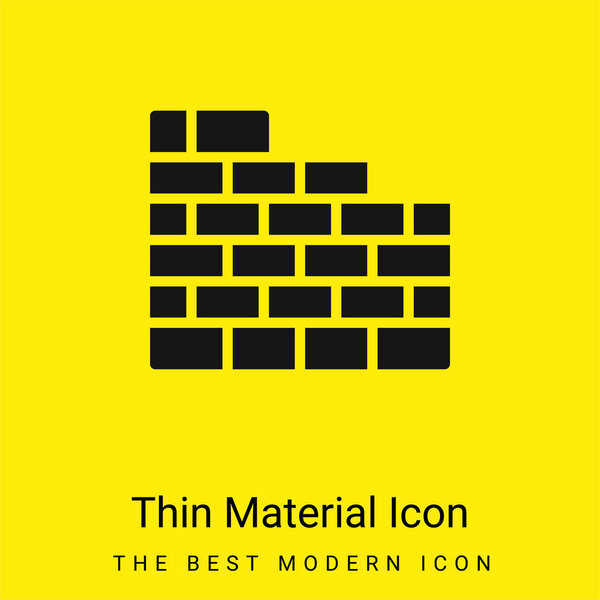 Brick Wall minimal bright yellow material icon
