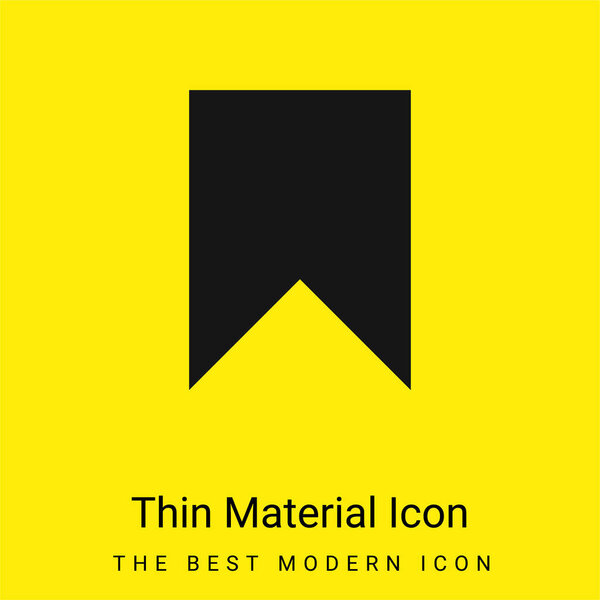 Закладка минимальный ярко-желтый материал значок