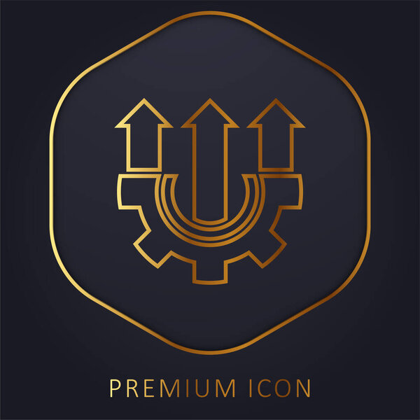 Analysis golden line premium logo or icon