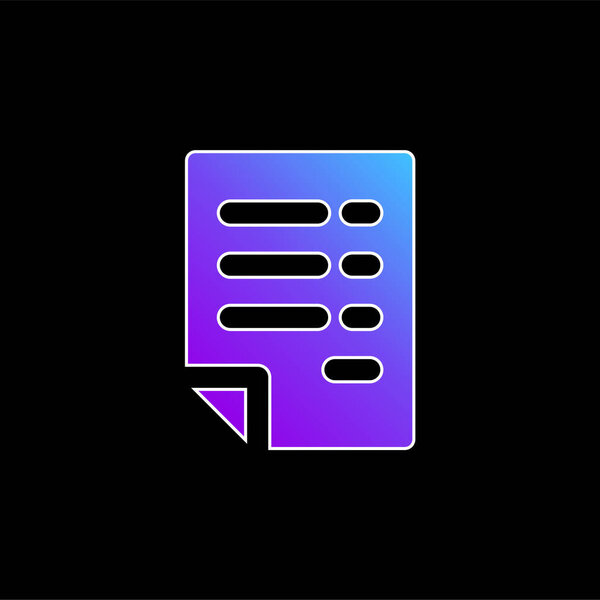 Bill blue gradient vector icon