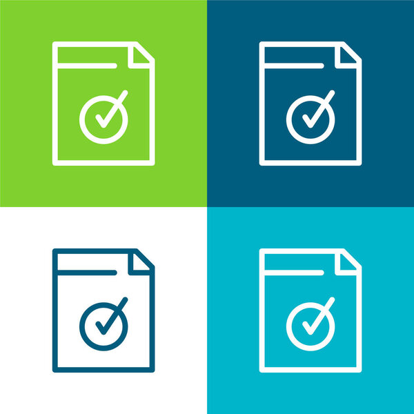 Утвержденный четырехцветный минимальный набор значков