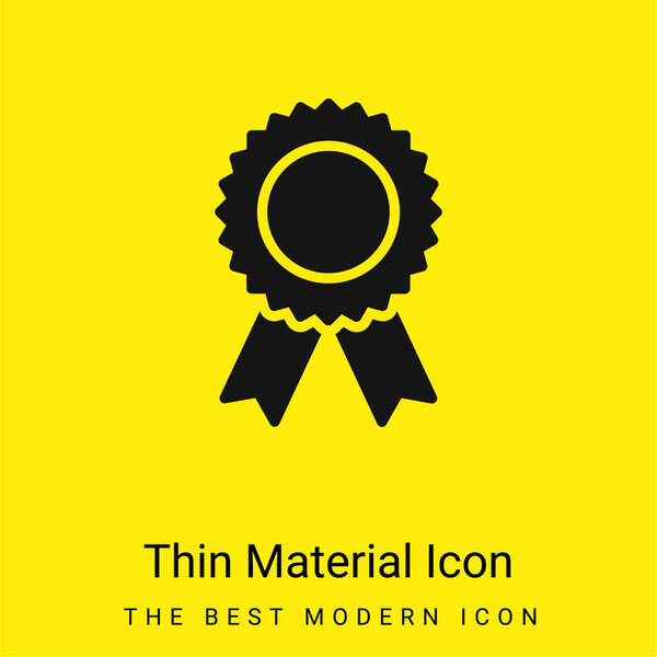 Badge minimal bright yellow material icon