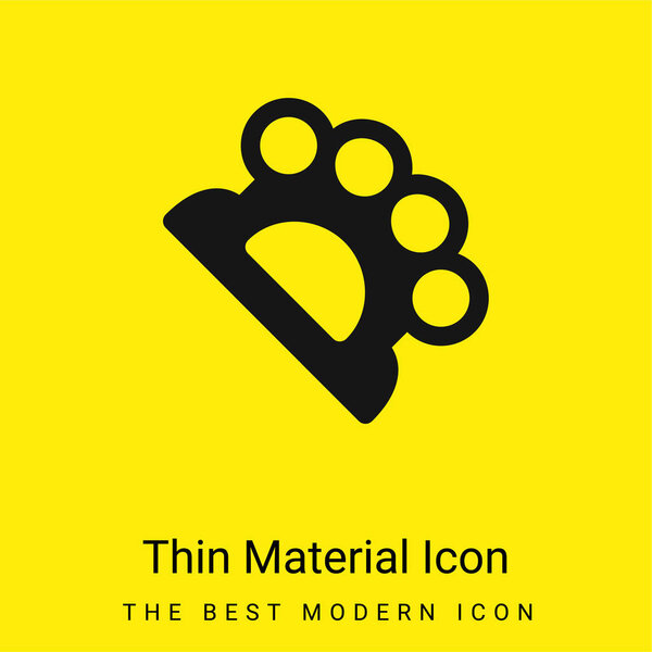 Brass Knuckles minimal bright yellow material icon