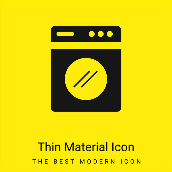 Big Washing Machine minimal bright yellow material icon