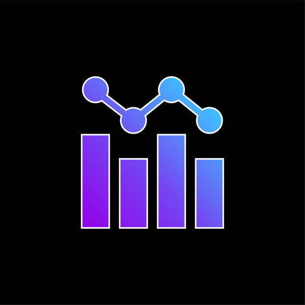 Bar Chart blue gradient vector icon