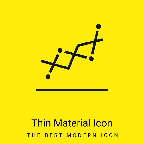 Analytics minimal bright yellow material icon