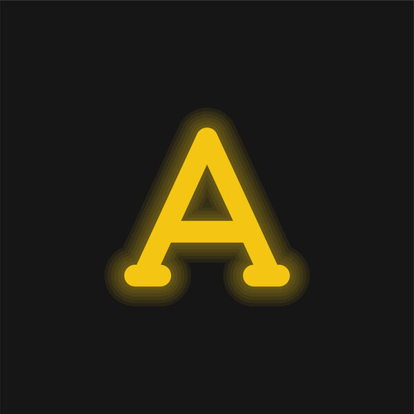 Альфа-жёлтый светящийся неон