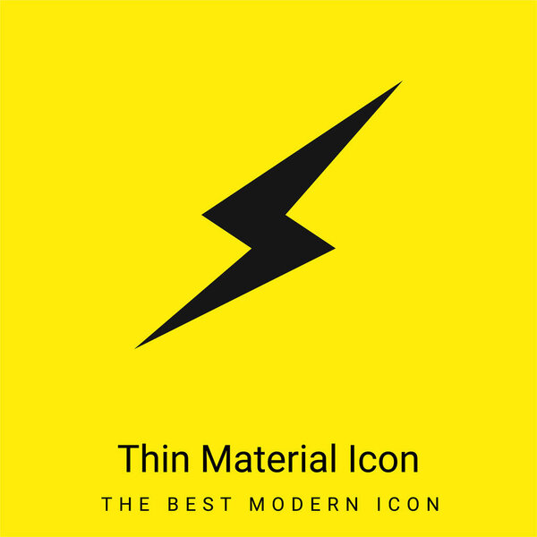 Bolt minimal bright yellow material icon