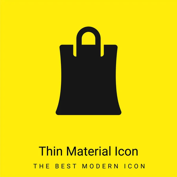 Big Shopping Bag Minimalna Jasnożółta Ikona Materiału — Wektor stockowy