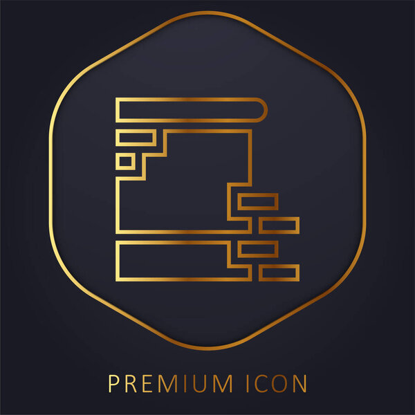 Золотая линия Берлинской стены, логотип или икона