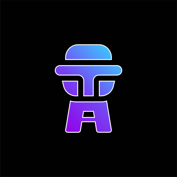 Символ синего градиента кресла