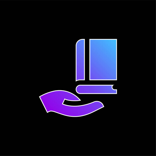 Book blue gradient vector icon