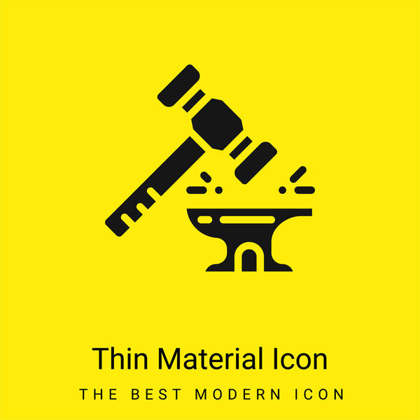 Blacksmith minimal bright yellow material icon