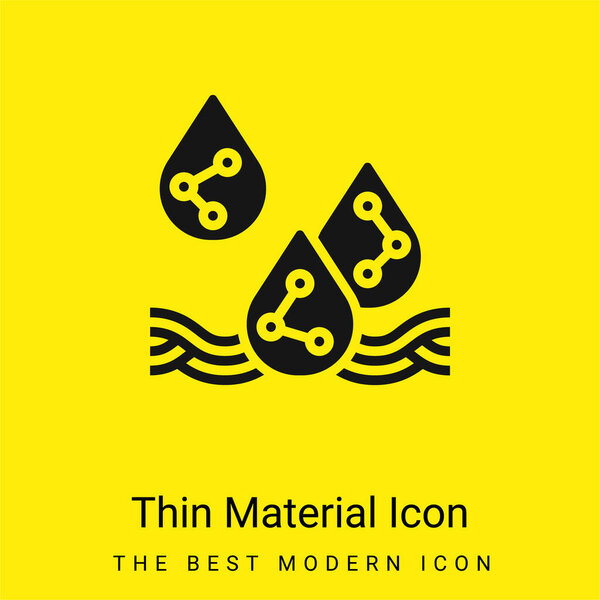 Acid Rain minimal bright yellow material icon