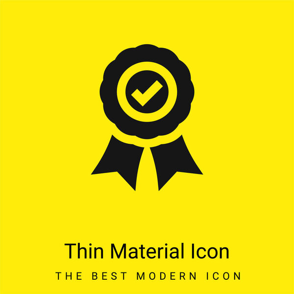 Approved minimal bright yellow material icon