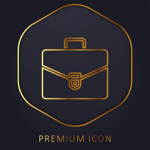 Короткий золотой линии премиум логотип или значок