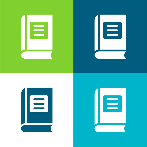 Книга Плоский четырехцветный минимальный набор значков