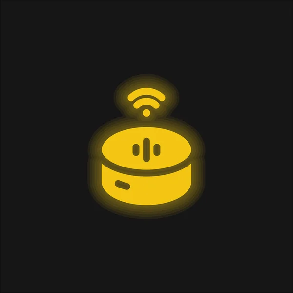 Icône Néon Jaune Alexa — Image vectorielle