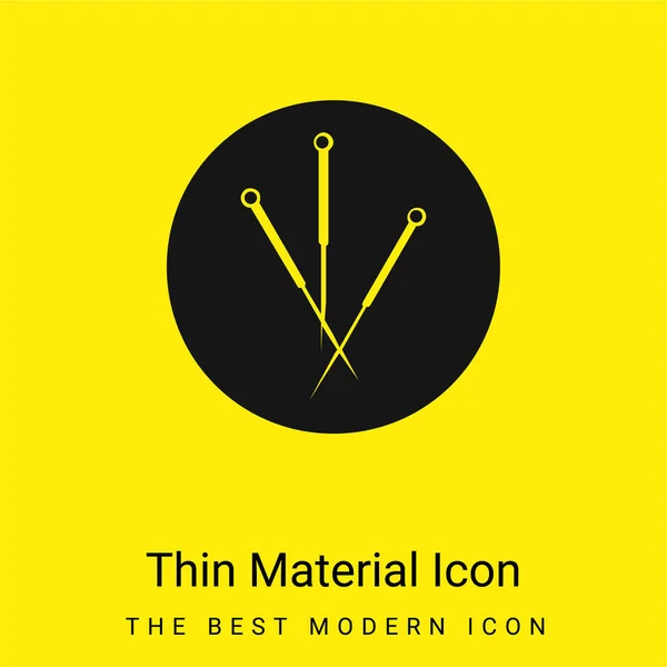 Acupuncture Needles In A Circle minimal bright yellow material icon