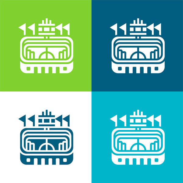 Arena Flat four color minimal icon set