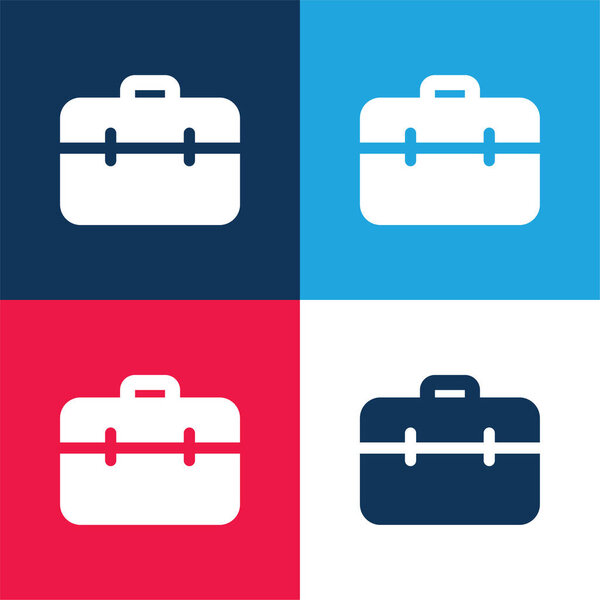 Короткий синий и красный четыре цвета минимальный набор значков