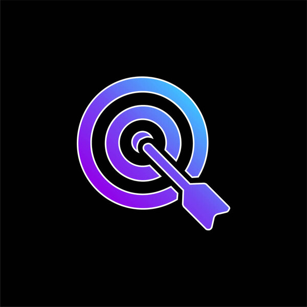 Arrow On Target blue gradient vector icon