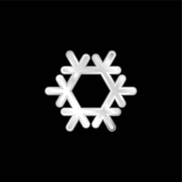 Air Conditioning silver plated metallic icon