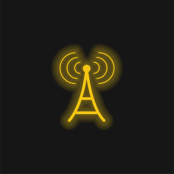 Антенно-желтый светящийся неоновый значок