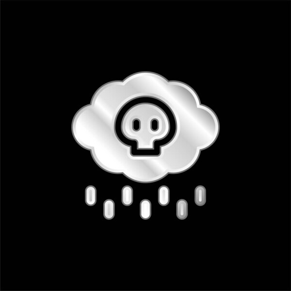 Acid Rain silver plated metallic icon
