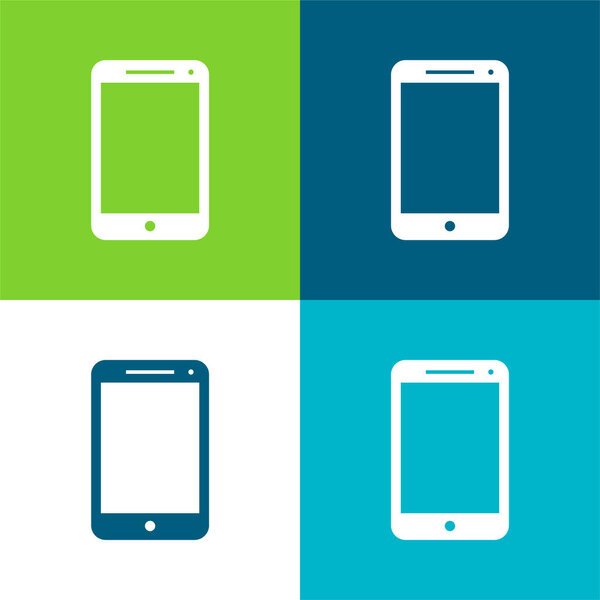 Большой экран смартфона плоский четырехцветный минимальный набор значков