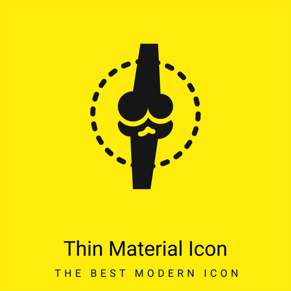 Кость минимальный ярко-желтый материал значок