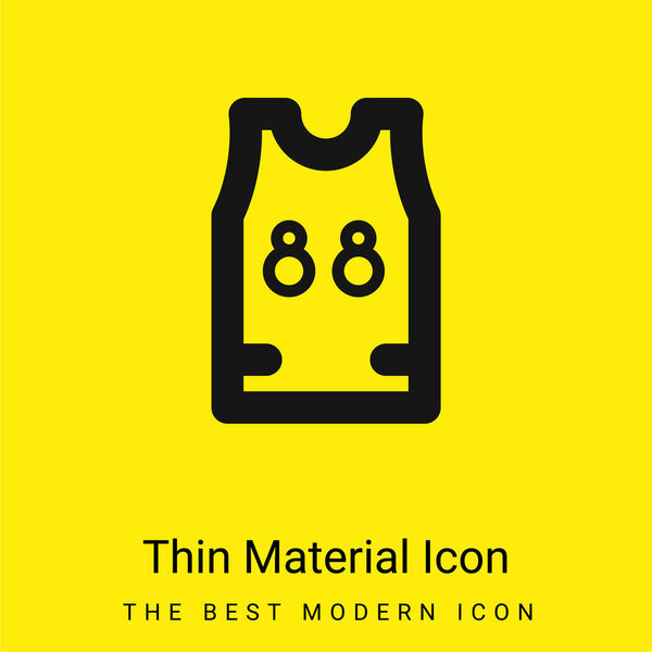 Basketball Jersey minimal bright yellow material icon