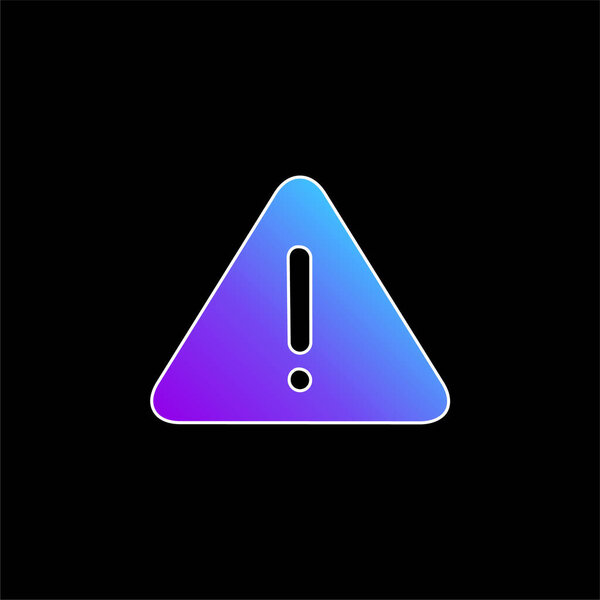 Alert blue gradient vector icon