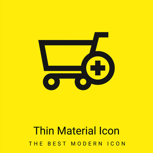 Add To Shopping Cart E Commerce Button minimal bright yellow material icon