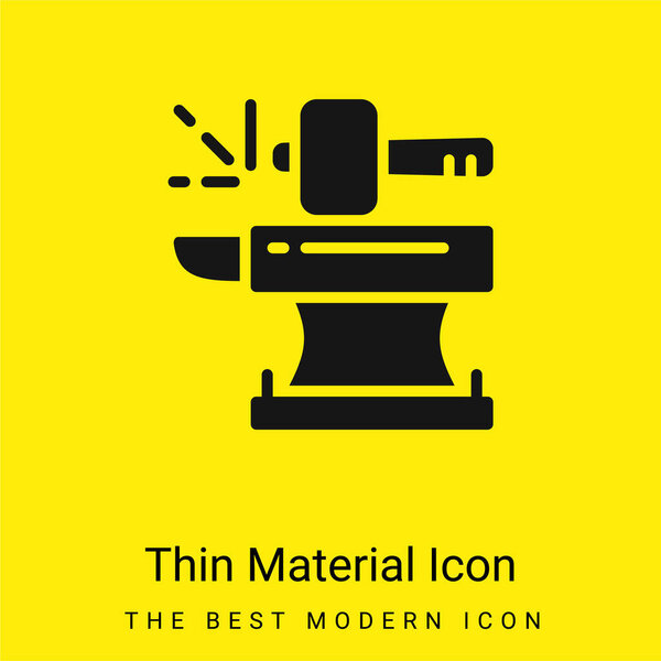 Blacksmith minimal bright yellow material icon