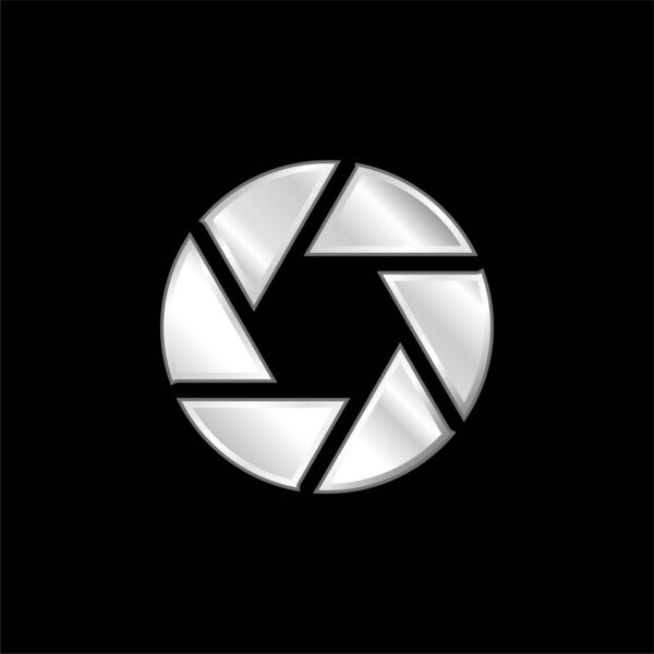 Aperture silver plated metallic icon