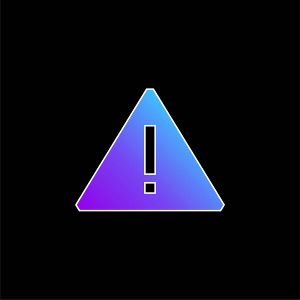 Attention blue gradient vector icon