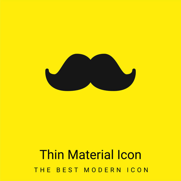 Big Moustache minimal bright yellow material icon