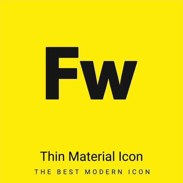 Adobe Fireworks minimal bright yellow material icon