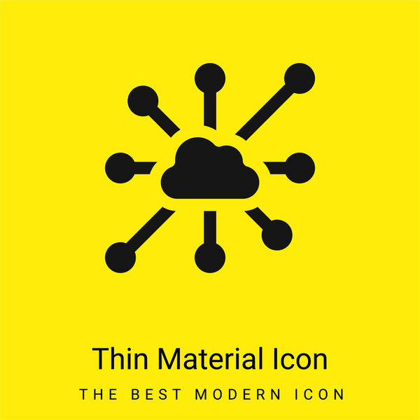 Большие данные минимальный ярко-желтый материал значок