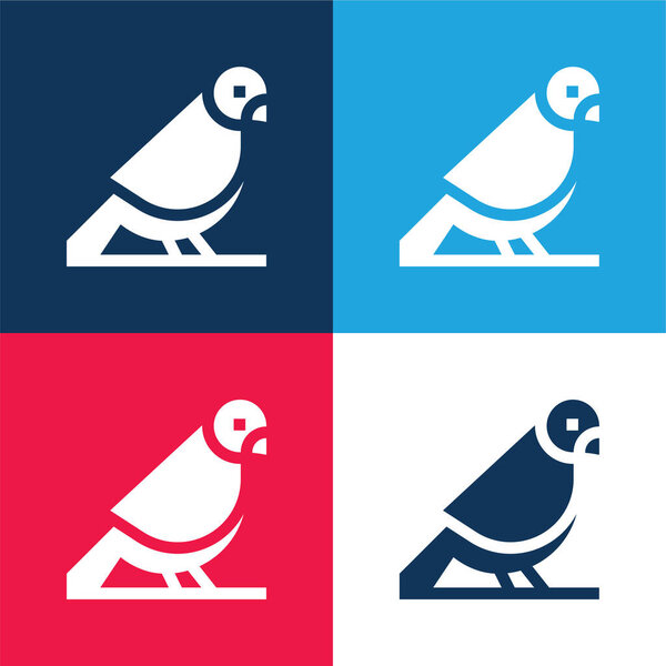 Синяя и красная четыре цвета минимальный набор значков