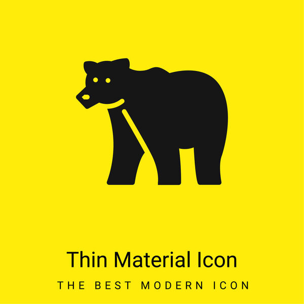 Bear minimal bright yellow material icon