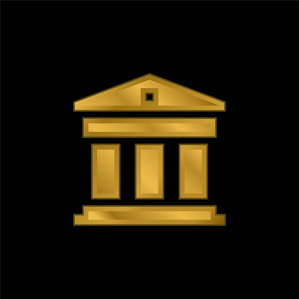 Позолоченная икона банка или вектор логотипа